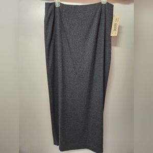 Apostrophe Charcoal Straight Maxi Skirt